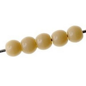 Ronde 6mm LIGHT BEIGE OPAQUE x10