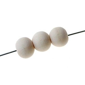 Ronde 8mm BOIS BLANC par mesure d'environ 35perles