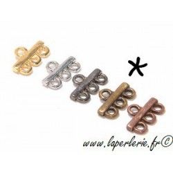 3 strands spacer before clasp 18x13mm BRONZE COLOR x1
