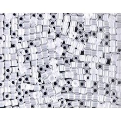 Square beads 1.8mm 131F Crystal Mat, + or - 8g