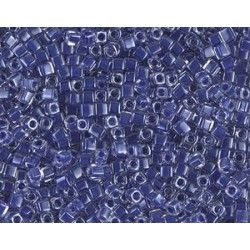 Square beads 1.8mm 239 Crystal Royal Blue Lined, + or - 8g