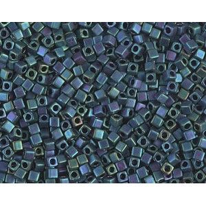 Cube Miyuki 1.8mm 2064 Blue Green Iris Metallic Mat, les +/- 8g
