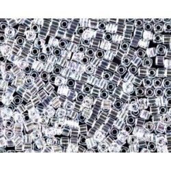 Square beads 1.8mm 250 Crystal AB, + or - 8g