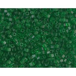Square beads 1.8mm 146 Transparent Green, + or - 8g