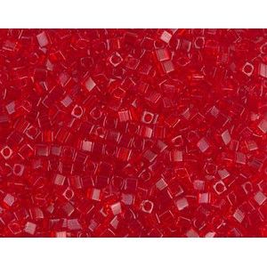 Cube Miyuki 1.8mm 140 Transparent Red Orange, les +/- 8g