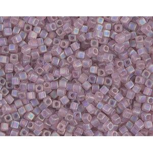 Cube Miyuki 1.8mm 142FR Transparent Smoky Amethyst Mat AB, les +/- 8g