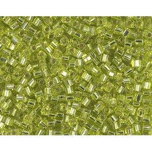 Cube Miyuki 1.8mm 14 Chartreuse Silver Lined, les +/- 8g