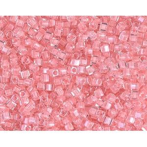 Cube Miyuki 1.8mm 204 Crystal Baby Pink Lined, les +/- 8g
