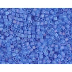 Square beads 1.8mm 150FR Sapphire Mat AB, + or - 8g