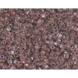 Square beads 1.8mm 224 Crystal Cocoa Lined, + or - 8g