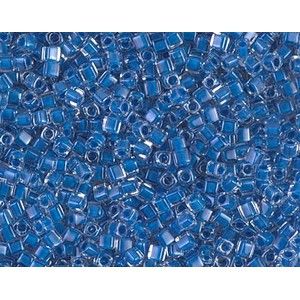 Cube Miyuki 1.8mm 238 Crystal Blue Lined, les +/- 8g