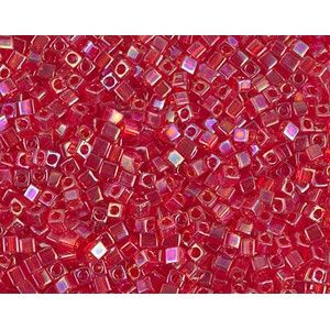 Cube Miyuki 1.8mm 254 Transparent Red AB, les +/- 8g