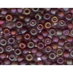 Seed beads Miyuki 6/0 134FR Plum/Amber Transparent Mat x10g