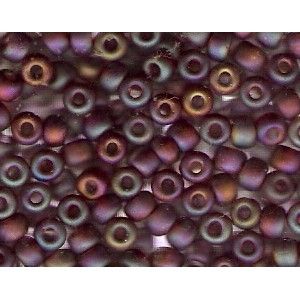 Rocailles Miyuki 6/0 134FR Plum/Amber Transparent Mat x10g