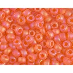 Seed beads Miyuki 6/0 138FR Matte Tr. Orange AB x10g
