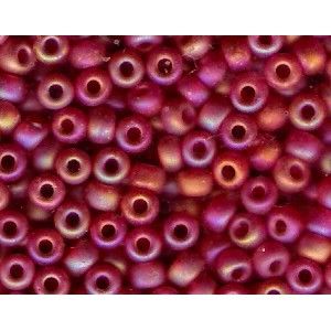 Rocailles Miyuki 6/0 140FR Matte Tr. Red Orange AB x10g