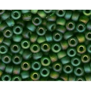Rocailles Miyuki 6/0 146FR Matte Tr. Green AB x10g