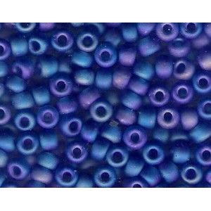 Rocailles Miyuki 6/0 150FR Matte Tr. Sapphire AB x10g