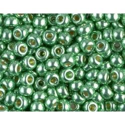 Seed beads Miyuki 6/0 4214 Dark Mint Green Duracoat Galvanized x10g