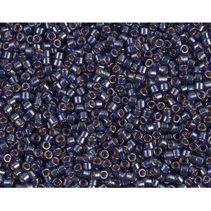 DB0278 Delica Miyuki 11/0 Cobalt Blue/Navy Ins Col. Lined, le tube de 7g