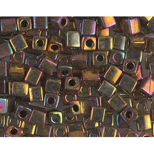 Cube Miyuki 4mm 4SB462 Gold Iris Metallic les 10 g