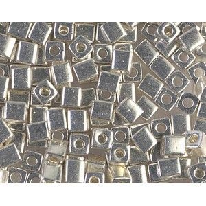 Cube Miyuki 4mm 4SB1051 Galvanized Silver Metallic les 10 g