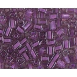Cube Miyuki 4mm 4SB2650 Rose/Violet Inside Color Lined x10g