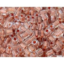 Cube Miyuki 4mm 3SB2602 Crystal/Light Copper in. Color Lined les 10 g