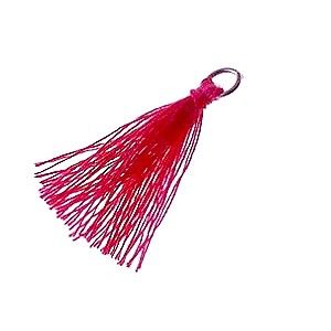 Pompon de fils avec anneau 22/25mm CORAIL x3
