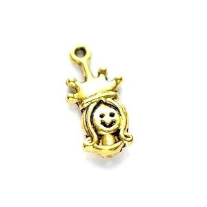 Breloque reine 19x9mm DORE