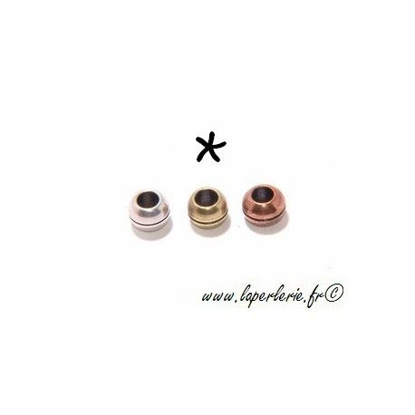 Rondelle épaisse striée 6mm LAITON  - 1