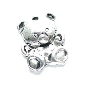Breloque ourson 22x19mm ARGENTÉ VIEILLI