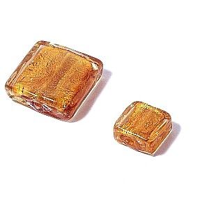 Carré feuille d'argent 20x20mm TOPAZ x2