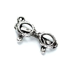 Breloque lunette 20x9mm ARGENTÉ VIEILLI