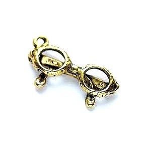 Breloque lunette 20x9mm DORÉ