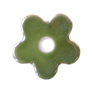 Donut fleur 29mm VERT AB x1