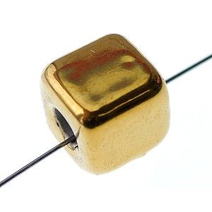 Cube 15x14mm GOLD AB x2