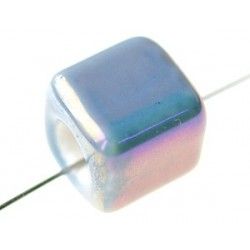 Cube 15x14mm TURQUOISE AB x2