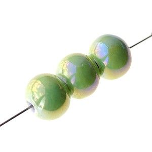 Ronde 14mm VERT ANIS AB x3