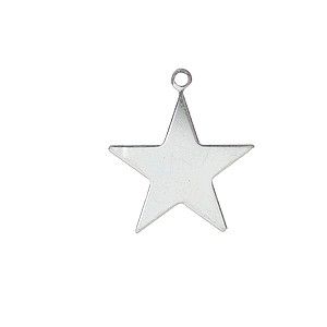 Breloque étoile 18x17mm ARGENTÉ x1