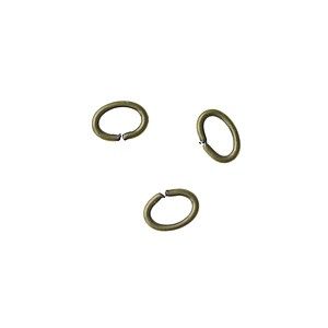 Anneau ovale PM 3x4mm ép.0.6mm LAITON VIEILLI x20