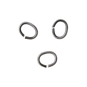 Anneau ovale GM 4x5mm ép.0.7mm ARGENTÉ VIEILLI x20