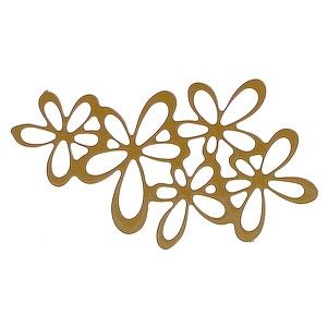 Laser cut cascade de fleurs 34x19mm MOUTARDE x1