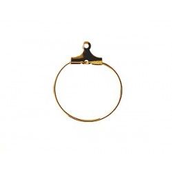 Ear hoop with ring 20mm GOLD COLOR x2