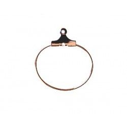 Ear hoop with ring 20mm ROSE GOLD x2
