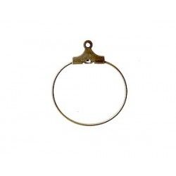 Ear hoop with ring 20mm BRONZE COLOR x2