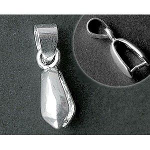 Bêlière avec anneau 15mm ARGENTÉ x2