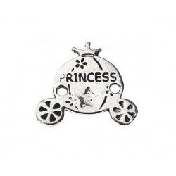 Spacer princess carriage 16x14.4mm Sterling Silver 925 x1