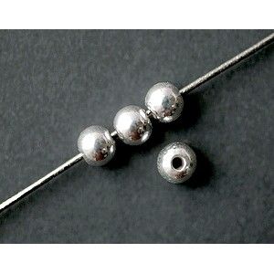 Perles rondes 4mm Argent 925 x10