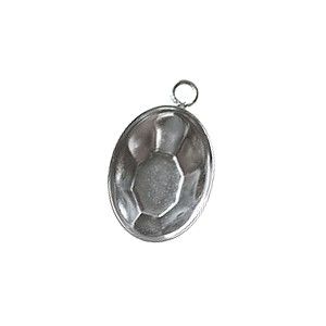 Support à coller pour cabochon ovale 14x10mm ARGENTÉ x1